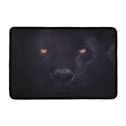 Black Jaguar Print Kitchen Mat