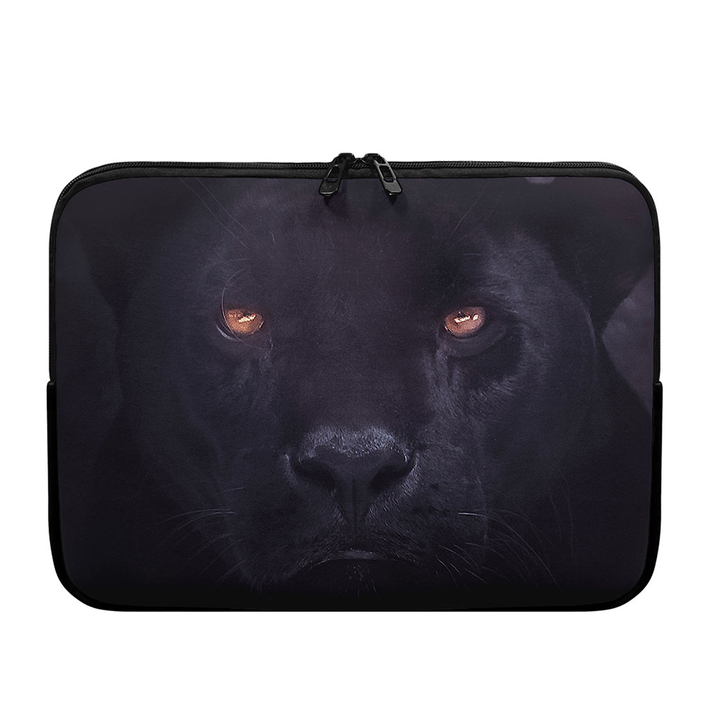 Black Jaguar Print Laptop Sleeve
