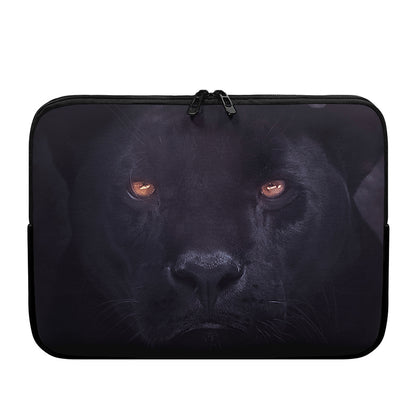 Black Jaguar Print Laptop Sleeve