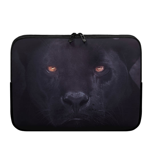 Black Jaguar Print Laptop Sleeve