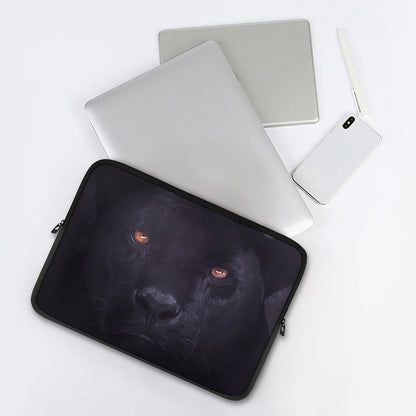 Black Jaguar Print Laptop Sleeve