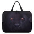 Black Jaguar Print Laptop Sleeve With Handle