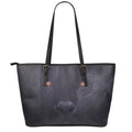 Black Jaguar Print Leather Tote Bag With Zipper