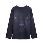 Black Jaguar Print Long Sleeve Short Coat