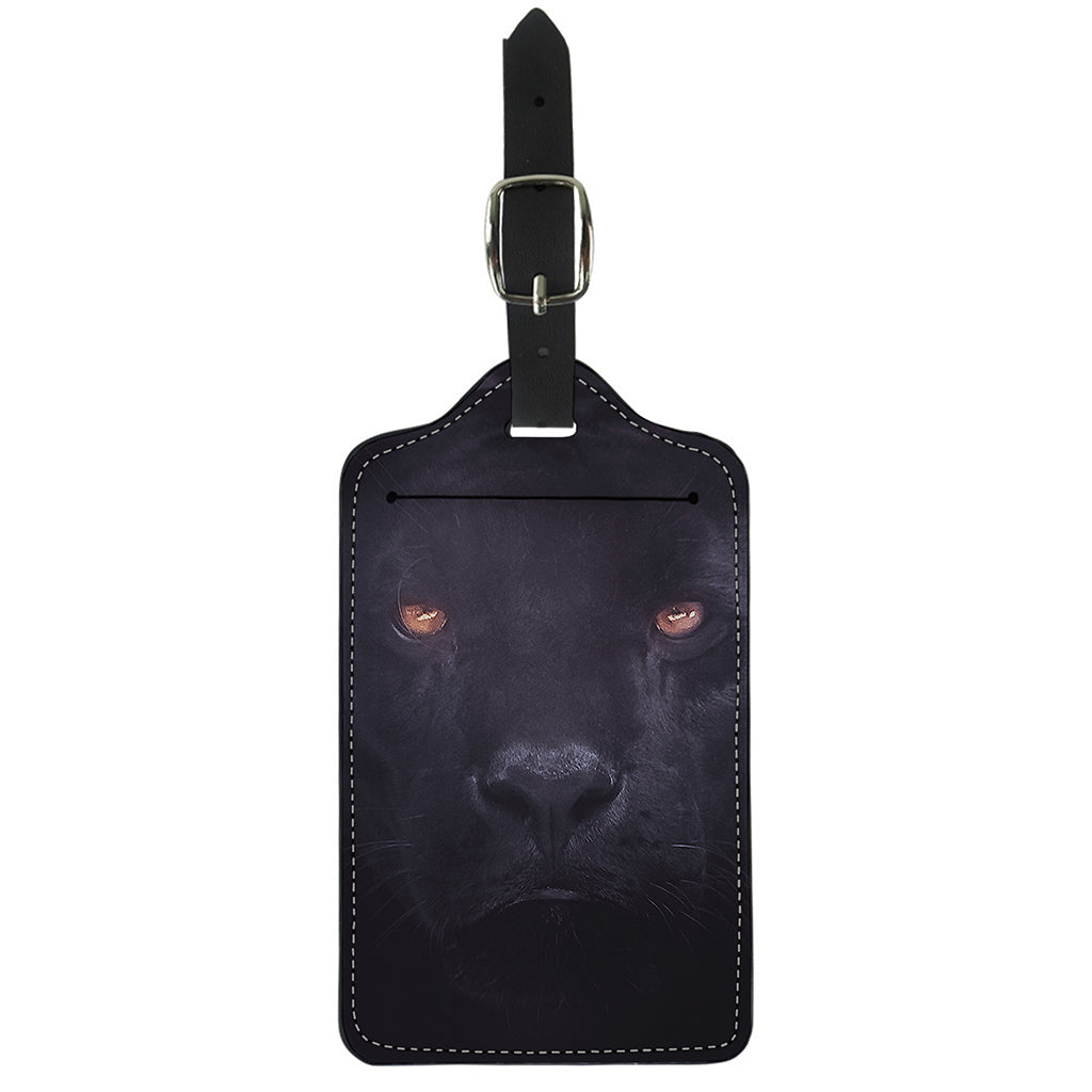 Black Jaguar Print Luggage Tag