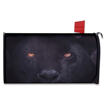 Black Jaguar Print Mailbox Cover
