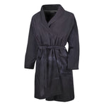 Black Jaguar Print Men's Bathrobe