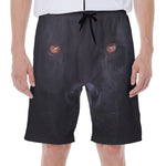 Black Jaguar Print Men's Beach Shorts