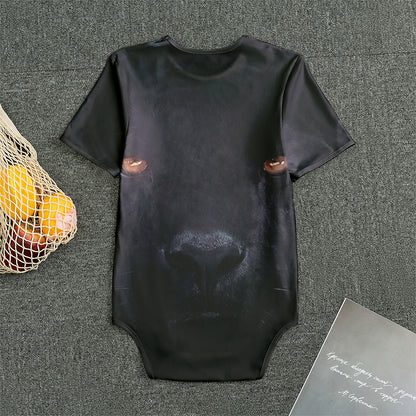 Black Jaguar Print Men's Bodysuit