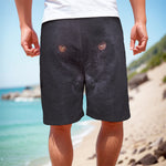 Black Jaguar Print Men's Cargo Shorts