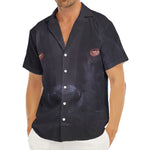 Black Jaguar Print Men's Deep V-Neck Shirt