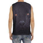 Black Jaguar Print Men's Fitness Tank Top