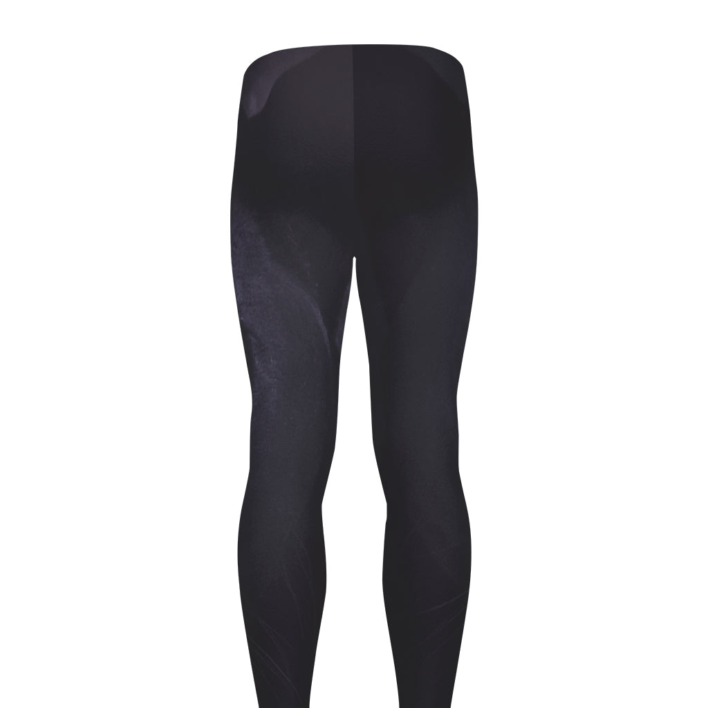 Black Jaguar Print Men's leggings