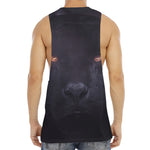 Black Jaguar Print Men's Muscle Tank Top