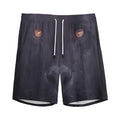 Black Jaguar Print Men's Athletic Shorts
