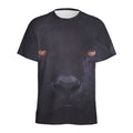 Black Jaguar Print Men's Athletic T-Shirt