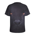 Black Jaguar Print Men's Sports T-Shirt