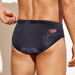 Black Jaguar Print Men's Swim Briefs