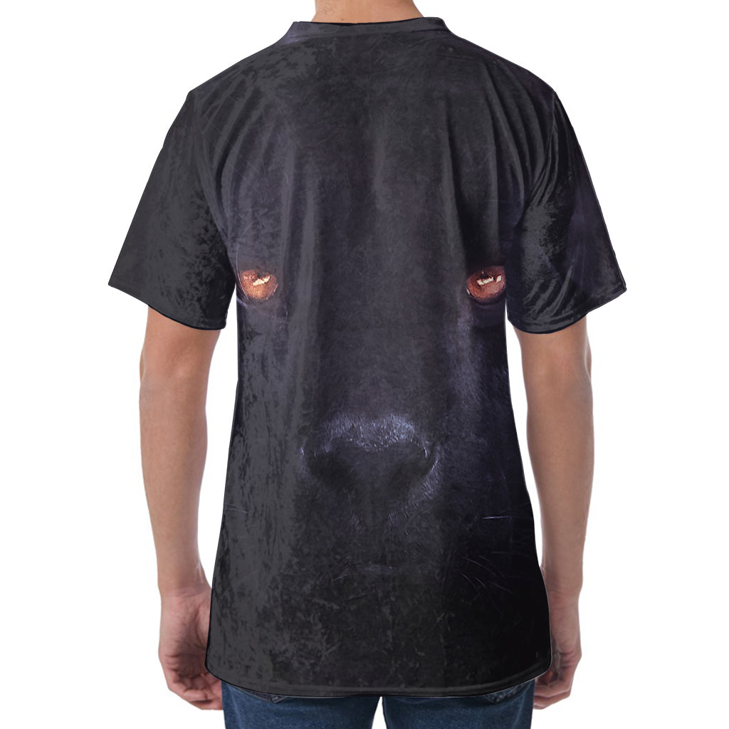 Black Jaguar Print Men's Velvet T-Shirt