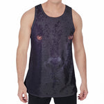 Black Jaguar Print Men's Velvet Tank Top