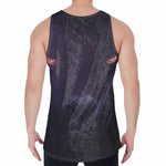 Black Jaguar Print Men's Velvet Tank Top