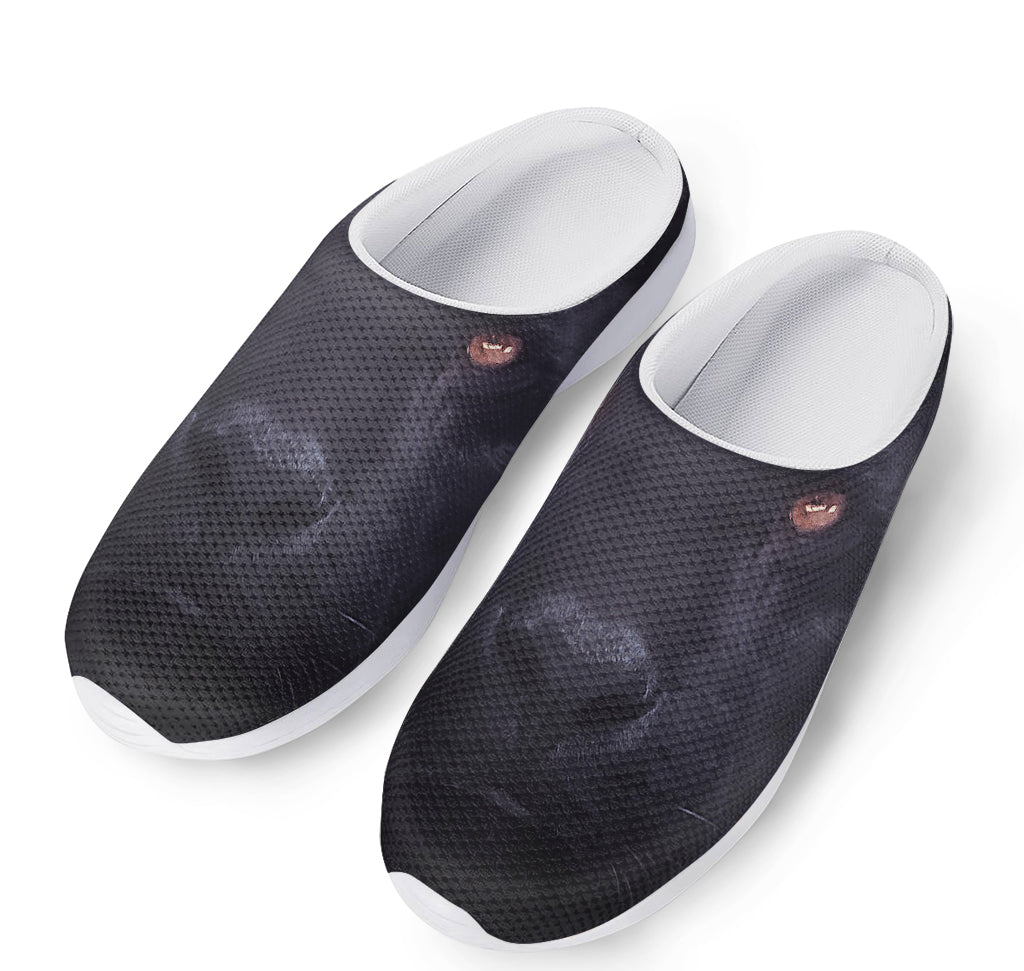Black Jaguar Print Mesh Casual Shoes