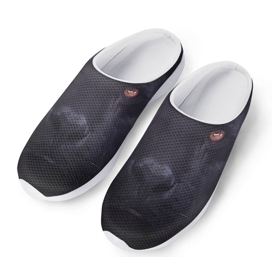 Black Jaguar Print Mesh Casual Shoes