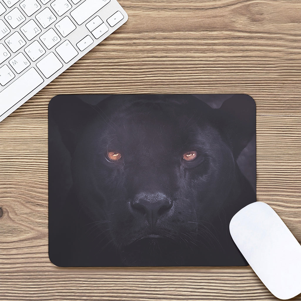 Black Jaguar Print Mouse Pad