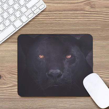 Black Jaguar Print Mouse Pad