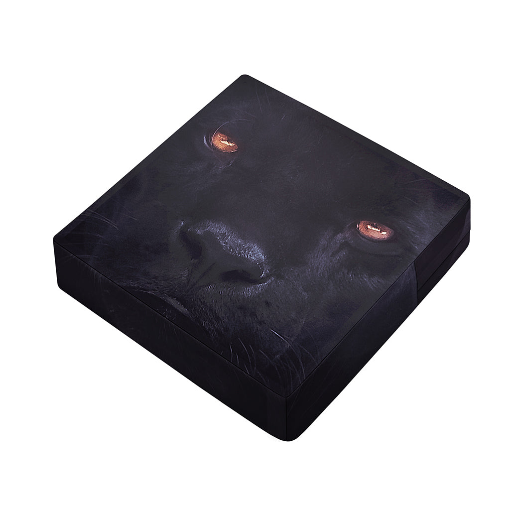 Black Jaguar Print Outdoor Seat Cushion Cover