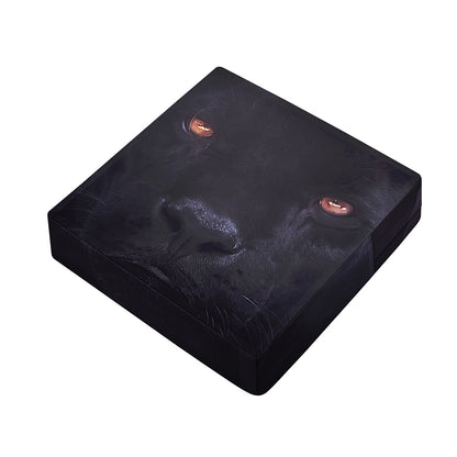 Black Jaguar Print Outdoor Seat Cushion Cover