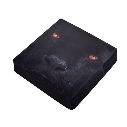 Black Jaguar Print Outdoor Seat Cushion Cover