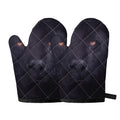 Black Jaguar Print Oven Mitts