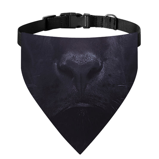 Black Jaguar Print Over The Collar Dog Bandana