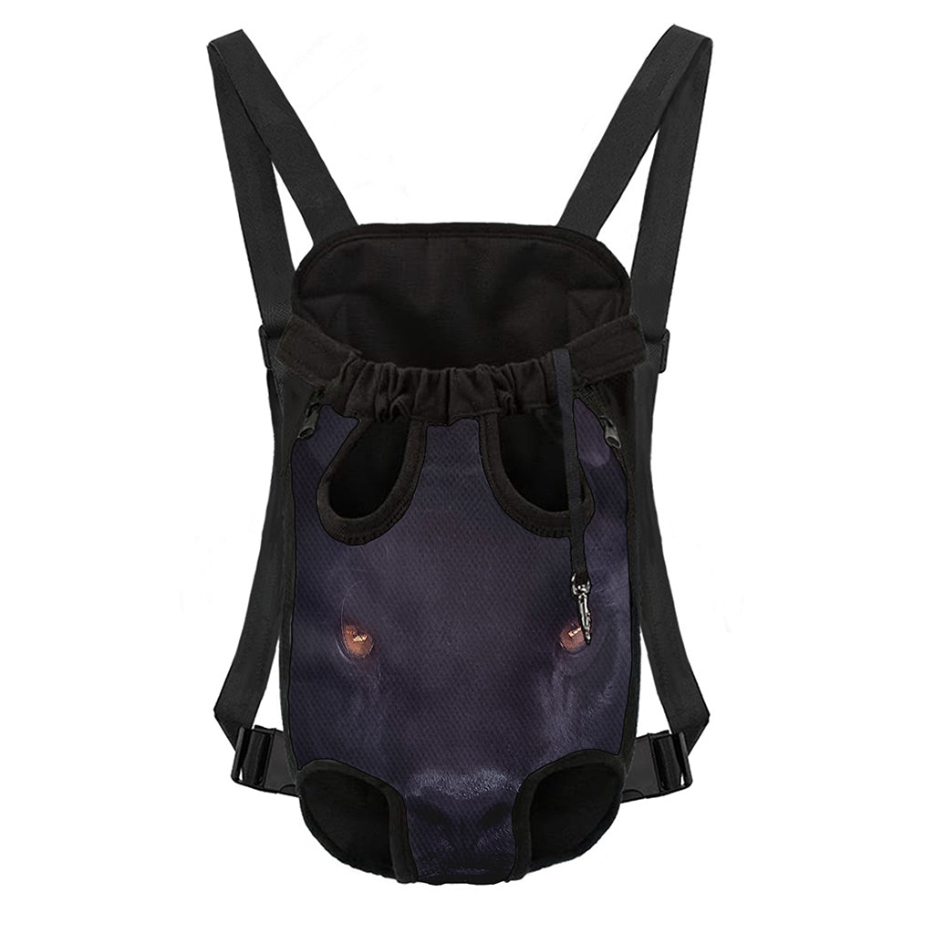 Black Jaguar Print Pet Carrier Backpack