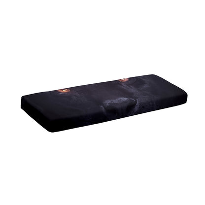 Black Jaguar Print Piano Keyboard Cover