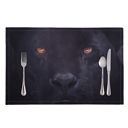 Black Jaguar Print Placemat