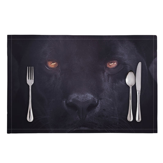 Black Jaguar Print Placemat