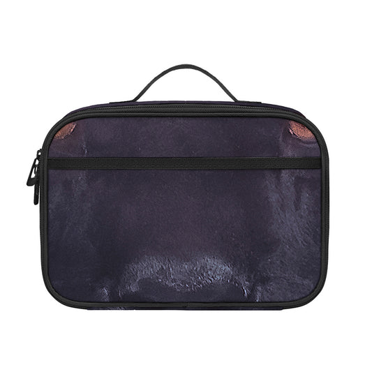Black Jaguar Print Portable Lunch Bag