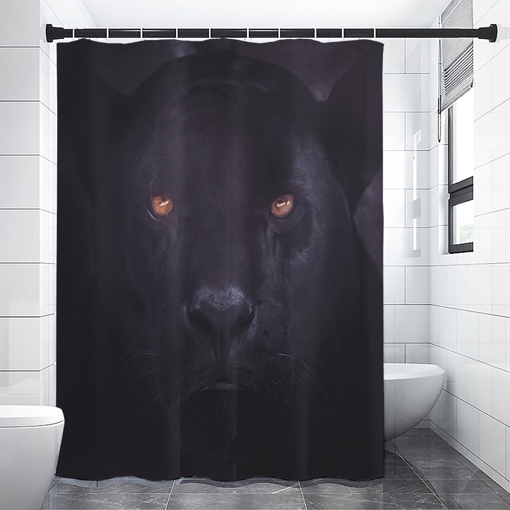 Black Jaguar Print Premium Shower Curtain