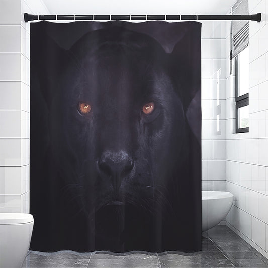Black Jaguar Print Premium Shower Curtain