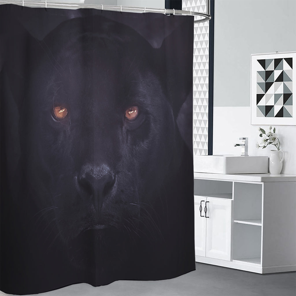 Black Jaguar Print Premium Shower Curtain