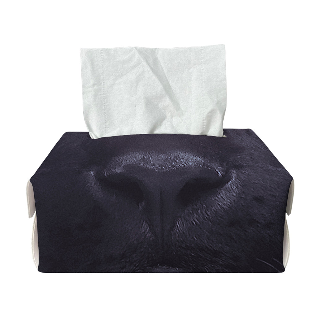 Black Jaguar Print Rectangle Tissue Box Cover