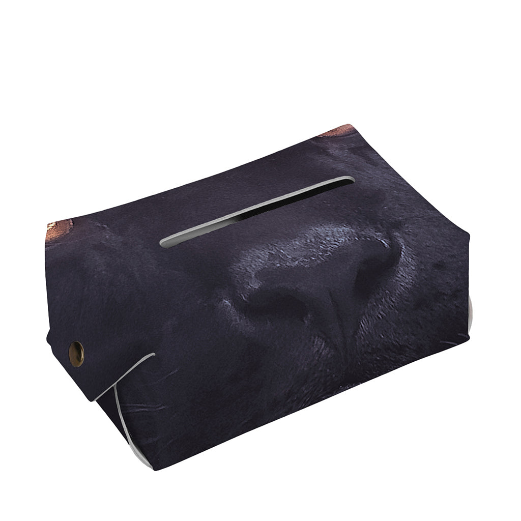 Black Jaguar Print Rectangle Tissue Box Cover