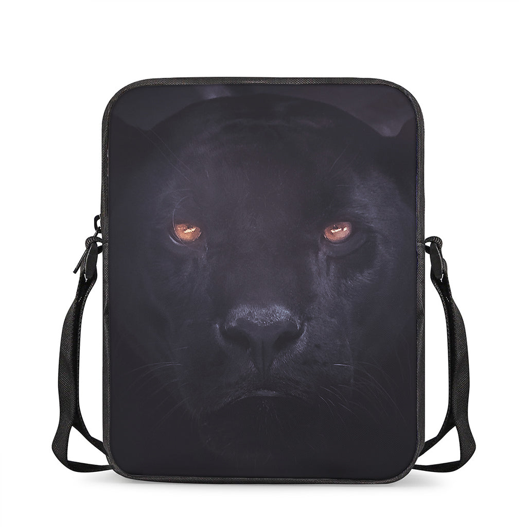 Black Jaguar Print Rectangular Crossbody Bag