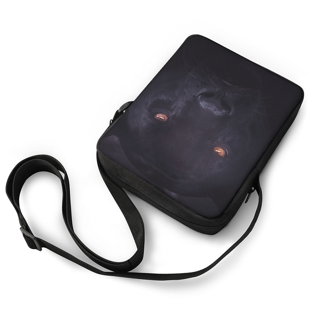 Black Jaguar Print Rectangular Crossbody Bag