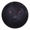 Black Jaguar Print Round Floor Mat