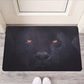 Black Jaguar Print Rubber Doormat