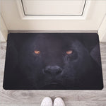 Black Jaguar Print Rubber Doormat