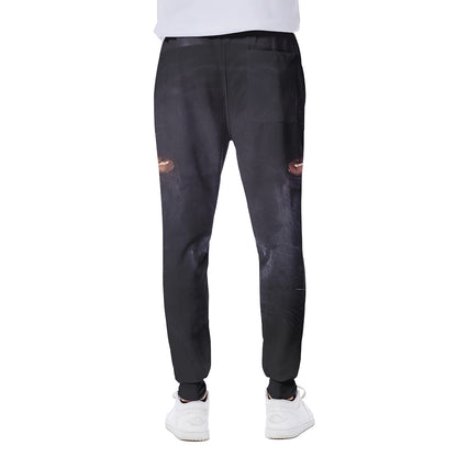 Black Jaguar Print Scuba Joggers
